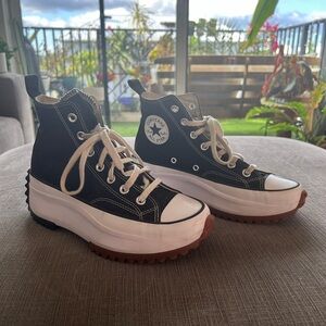 Converse Black and White Platform High-Tops